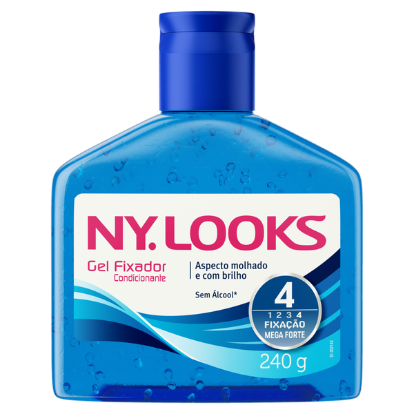 Gel Fixador Condicionador Nylooks Flip Azul 240g