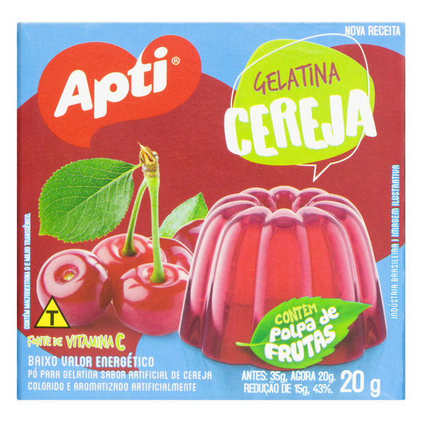 Gelatina Apti Cereja 20g