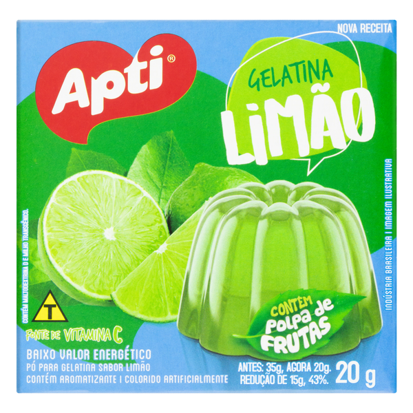 Gelatina Apti Limão 20g