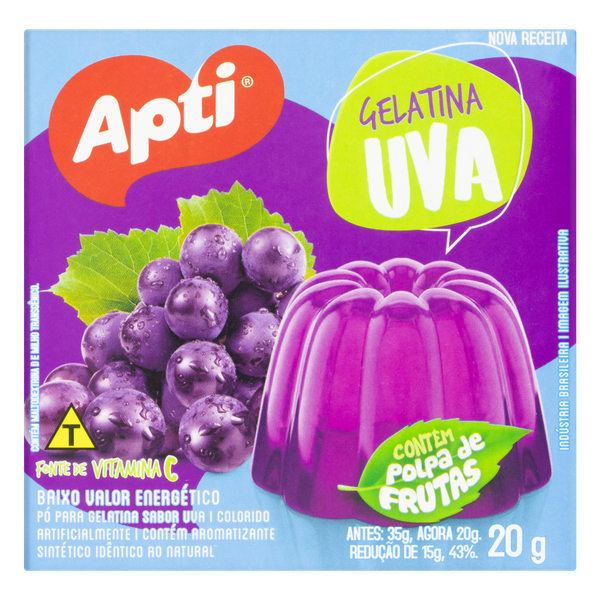 Gelatina Apti Uva 20g