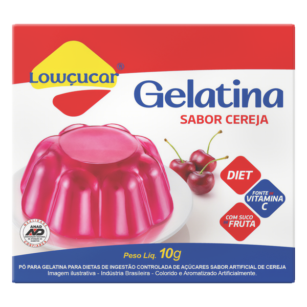 Gelatina Diet Lowçucar Cereja 10g