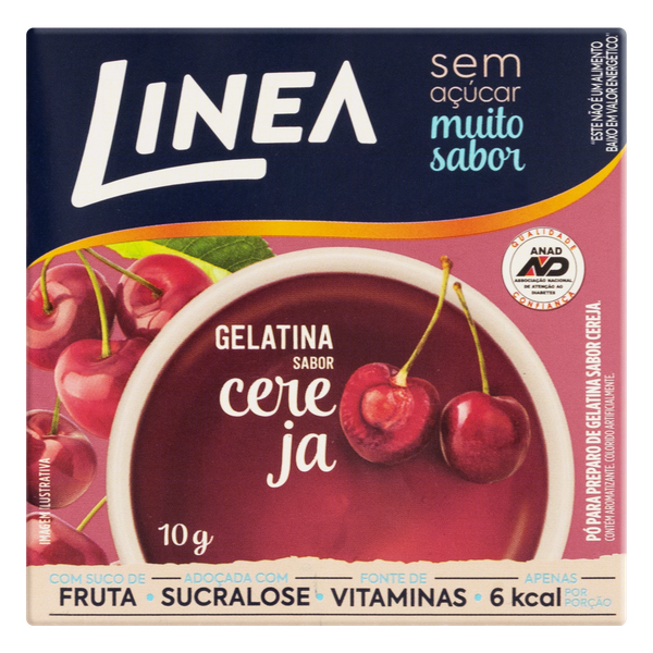 Gelatina Linea Cereja 10g