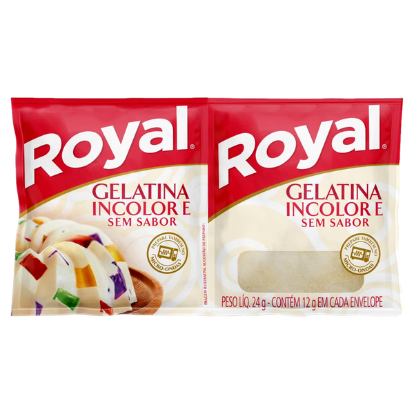 Gelatina Sem Sabor Incolor Royal 24g