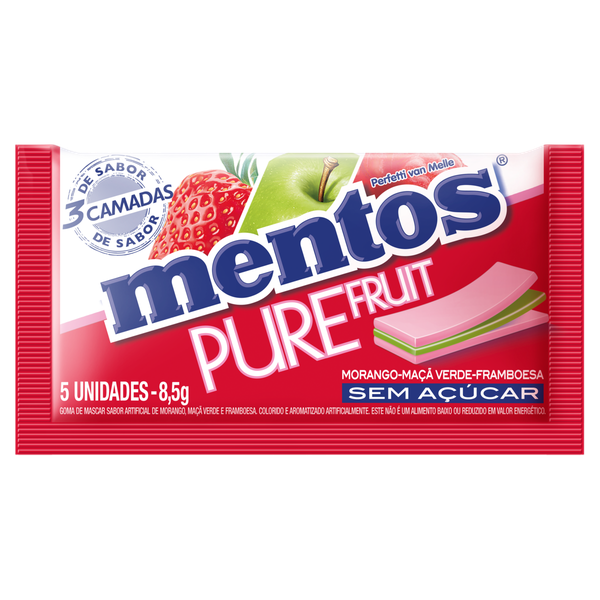Chiclete Mentos Pure 3 Fruit 8,5g