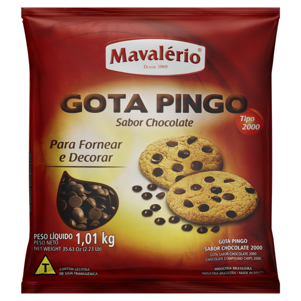 Gotas De Chocolate Mavalério Pingo Ao Leite 1,01kg