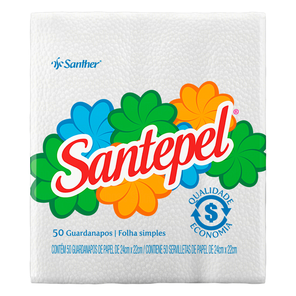 Guardanapo de Papel Santepel 24x22cm 50 Unidades