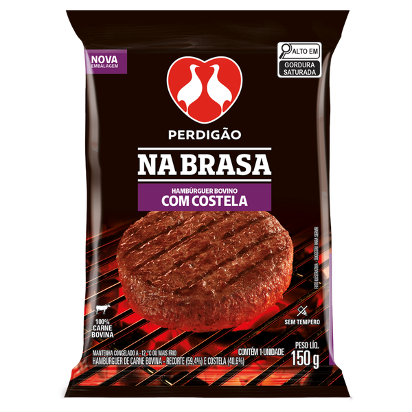 Hambúrguer Bovino Perdigão Na Brasa Costela 150g