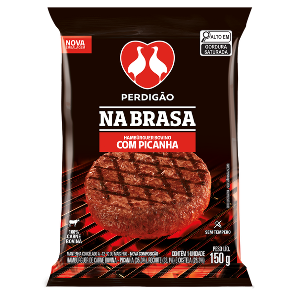 Hambúrguer Bovino Perdigão Na Brasa Picanha 150g