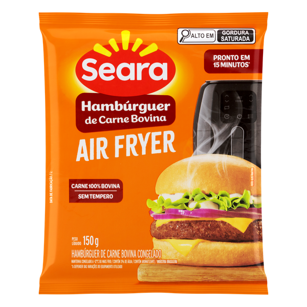 Hambúrguer Bovino Seara Air Fryer 150g