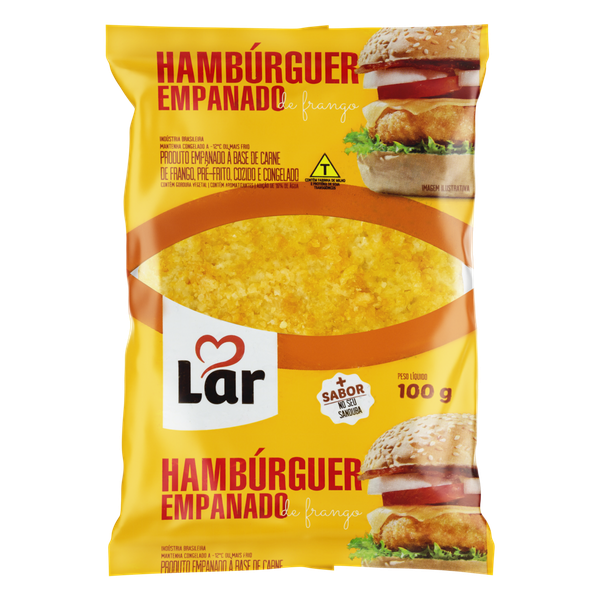 Hambúrguer de Frango Lar Empanado 100g