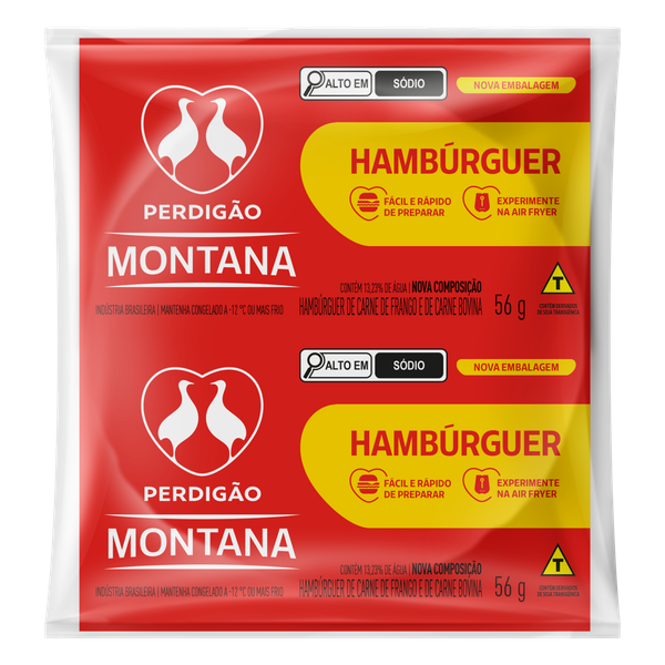 Hambúrguer Frango e Bovino Perdigão 56g
