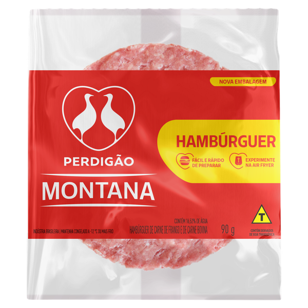 Hambúrguer Frango Bovino Suave Perdigão 90g