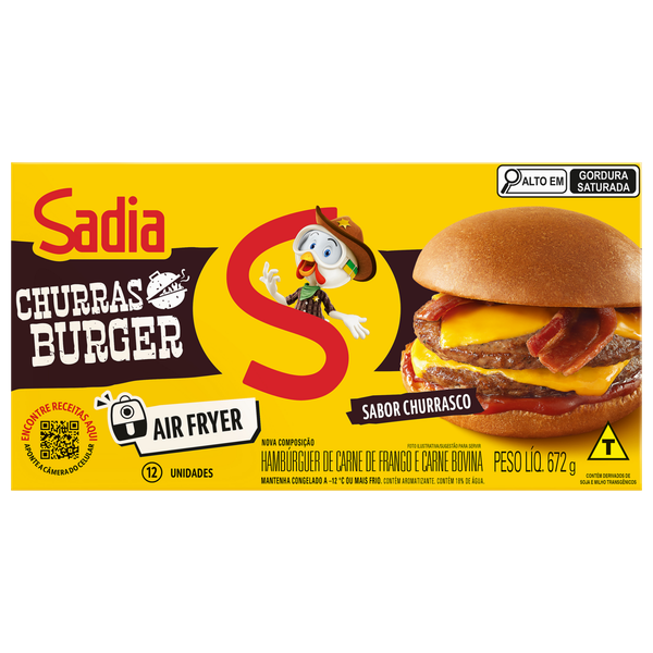 Hambúrguer Sadia Churrasco 672g