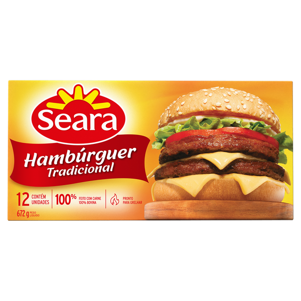 Hambúrguer Bovino Seara 672g