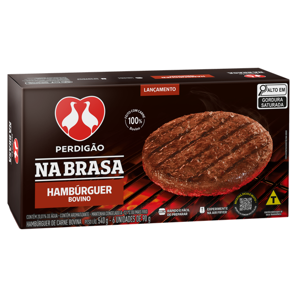 Hambúrguer Na Brasa Perdigão Bovino 540g