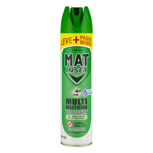 Inseticida Aerossol Mat Inset Eucalipto Grátis 33% 360ml