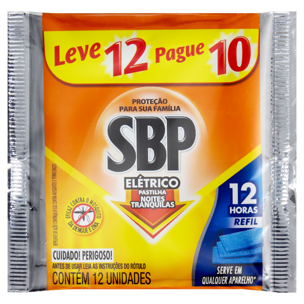 Inseticida Refil Elétrico SBP Leve 12 Pague 10Un