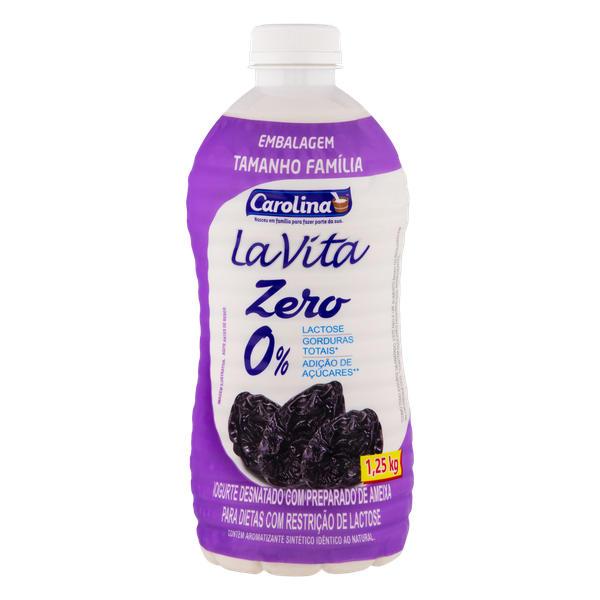 Iogurte Carolina Zero Lactose Ameixa 1,250kg