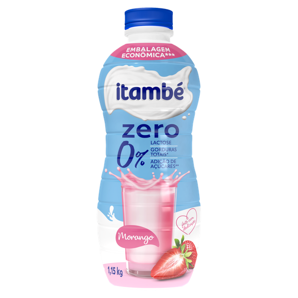 Iogurte Itambé Líquido Zero Lactose Morango 1,15kg