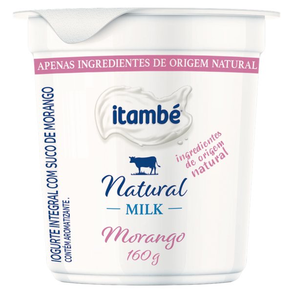 Iogurte Itambé Natural Milk Morango 160g