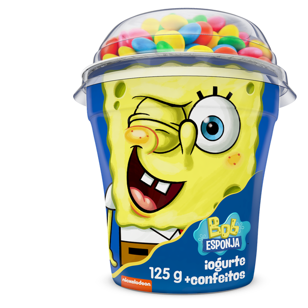 Iogurte Bob Esponja Batavo Confeito Chocolate 125g