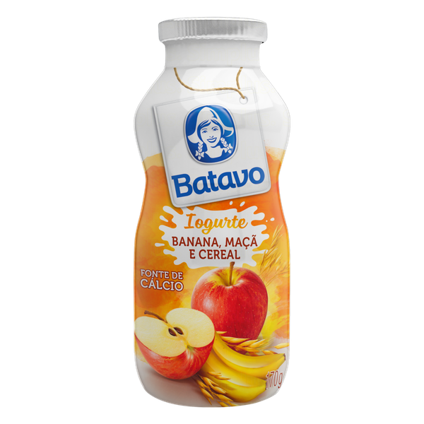 Iogurte Garrafa Batavo Banana Maçã Cereal 170g