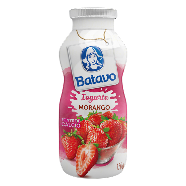 Iogurte Garrafa Batavo Morango 170g