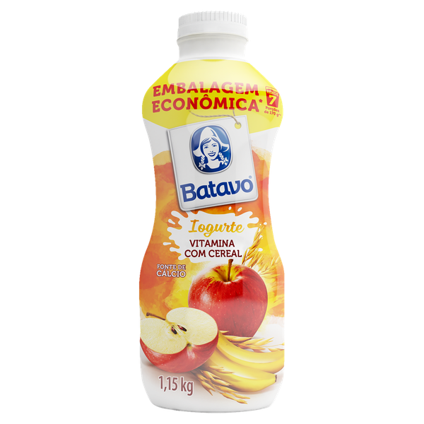 Iogurte Garrafa Batavo Banana Maçã Cereal 1,15kg