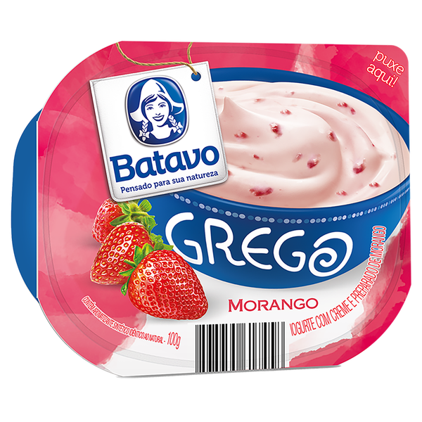 Iogurte Grego Batavo Morango 100g