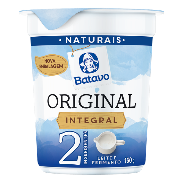 Iogurte Natural Batavo Integral 160g