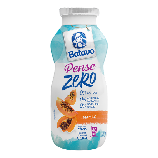 Iogurte Pense Zero Batavo Mamão 170g
