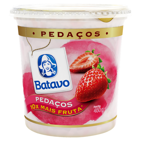 Iogurte Pedaços de Fruta Batavo Morango 500g