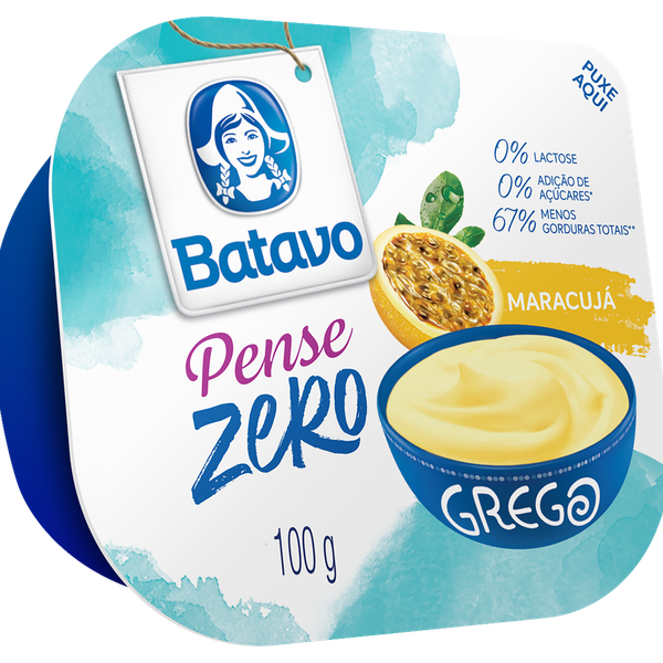 Iogurte Pense Zero Batavo Maracujá 100g