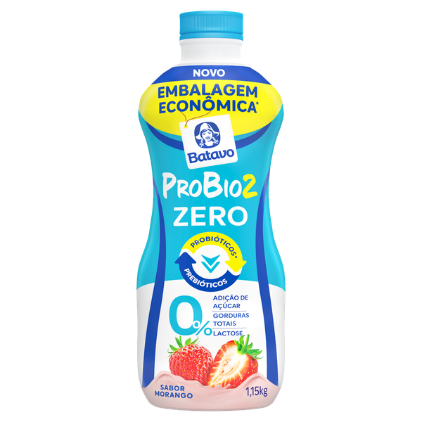 Iogurte Probio2 Batavo Morango Zero Lactose 1,15kg