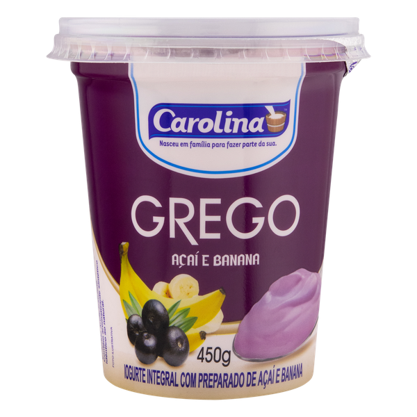 Iogurte Grego Carolina Açaí e Banana 450g