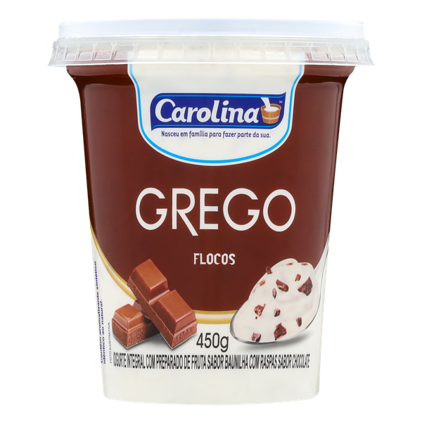 Iogurte Grego Carolina Flocos 450g