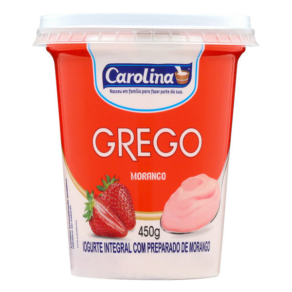 Iogurte Grego Carolina Morango 450g