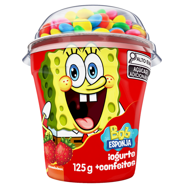 Iogurte Bob Esponja Batavo Confeito Colorido 125g