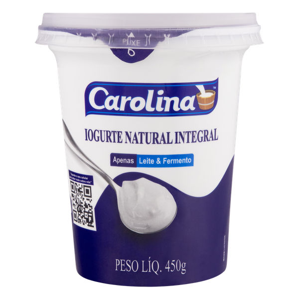 Iogurte Natural Carolina Integral 450g