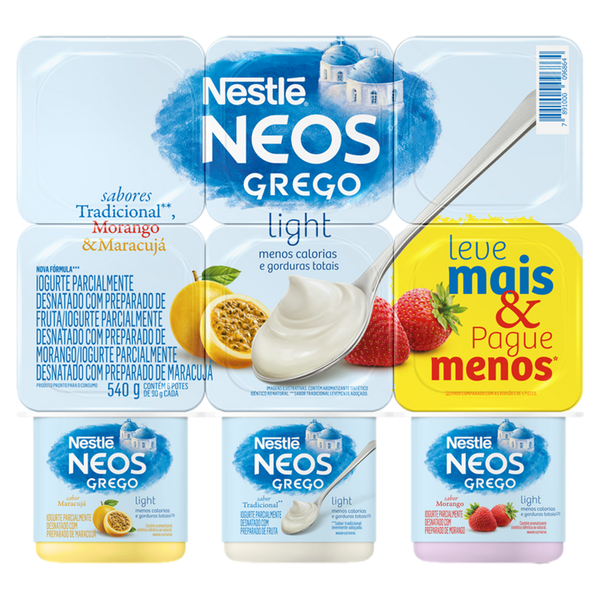 Iogurte Nestlé Grego Light Bandeja 540g