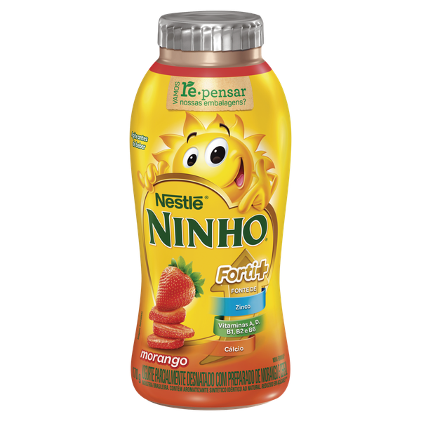 Iogurte Nestlé Ninho Líquida Morango 170g