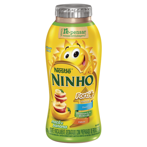Iogurte Nestlé Ninho Líquido Maça Banana 170g