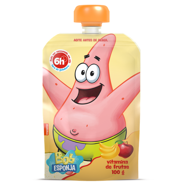 Iogurte Elege Parcialmente Desnatado Bob Esponja Vitamina de Frutas e Cereal 100g