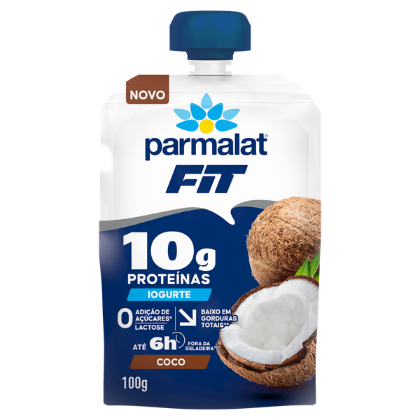 Iogurte Fit Parmalat Desnatado Zero Lactose Squeeze Coco 100g