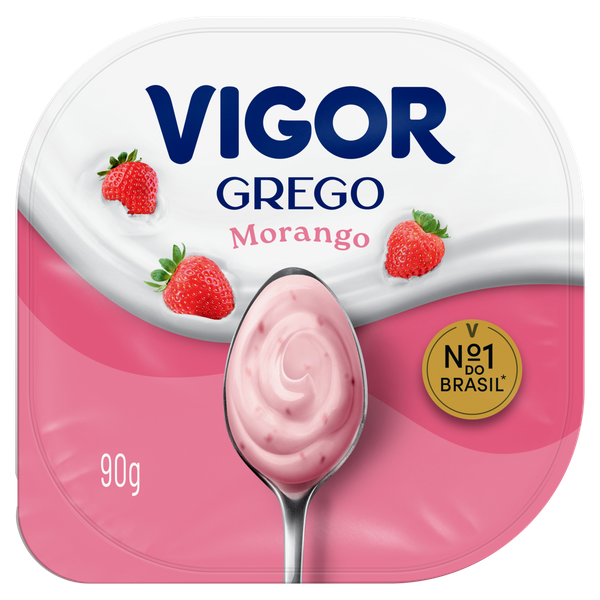 Iogurte Grego Vigor Morango com Baunilha 90g