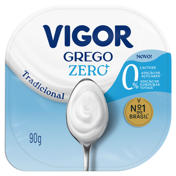Iogurte Grego Vigor Zero Gordura Tradicional 90g