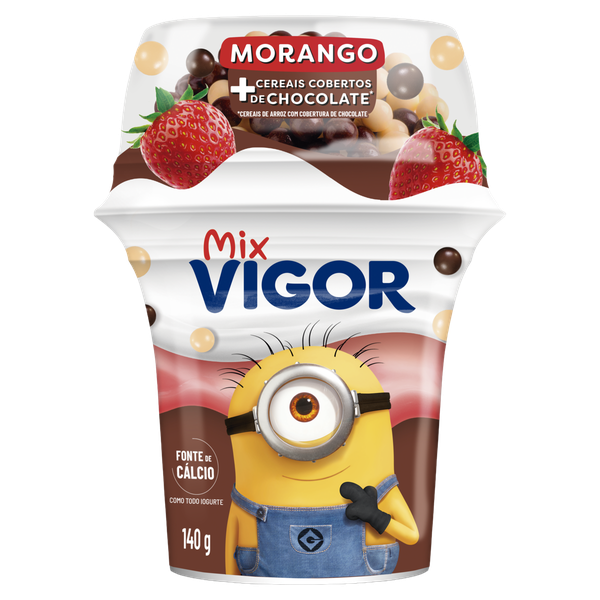 Iogurte Mix Vigor Morango Chocolate Black 140g