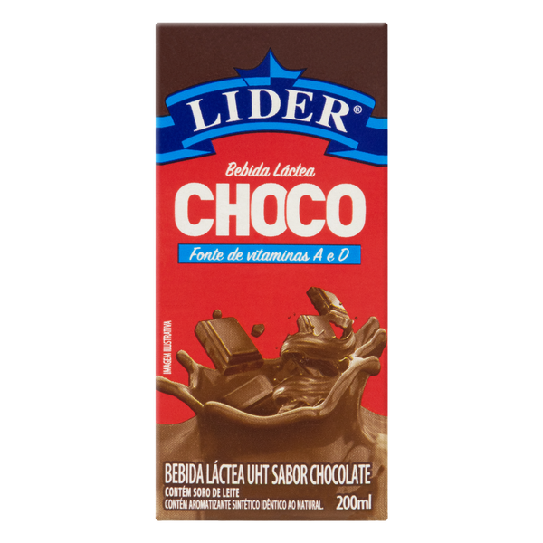 Bebida Láctea UHT Líder Chocolate 200ml