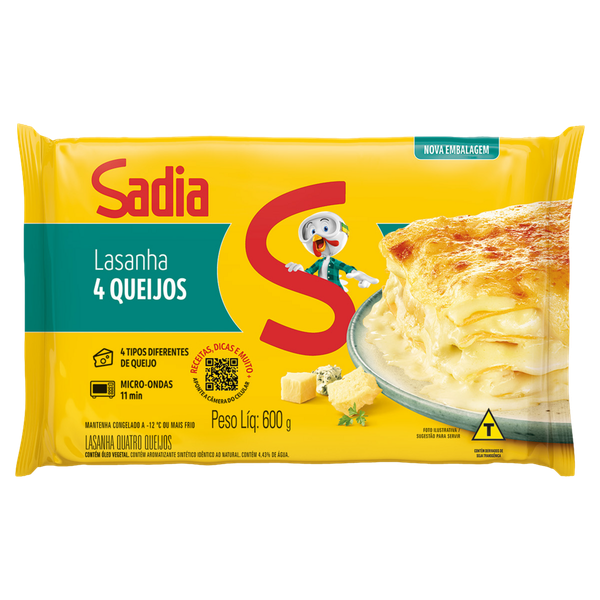 Lasanha Sadia 4 Queijos 600g