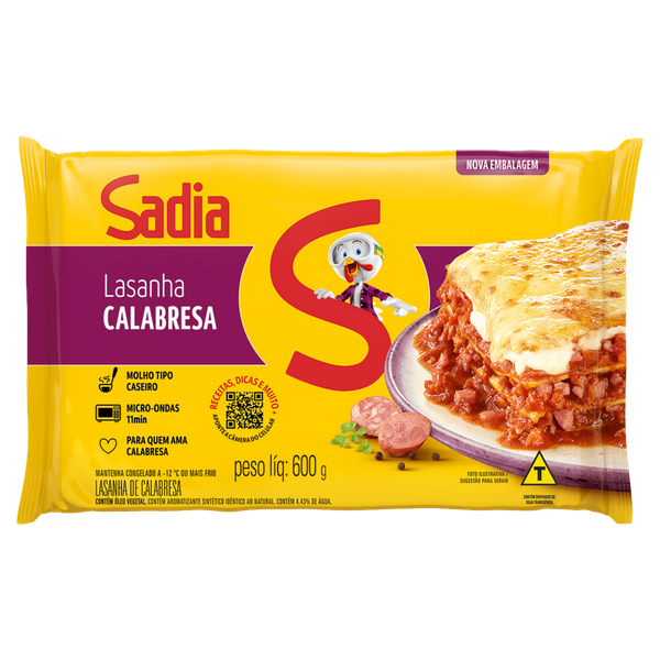 Lasanha Sadia Calabresa 600g